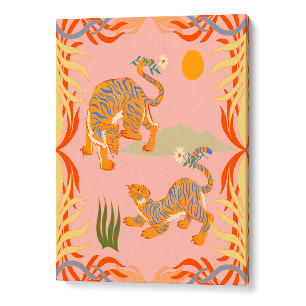 Abstract Pink Tiger Art: Vibrant Prints by Arty Guava & Nook At You